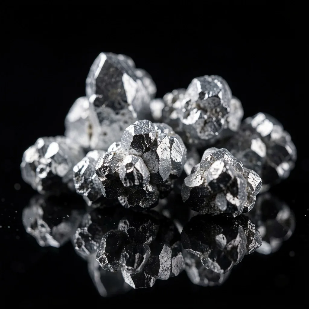 Magnesium crystals photographed in macro detail