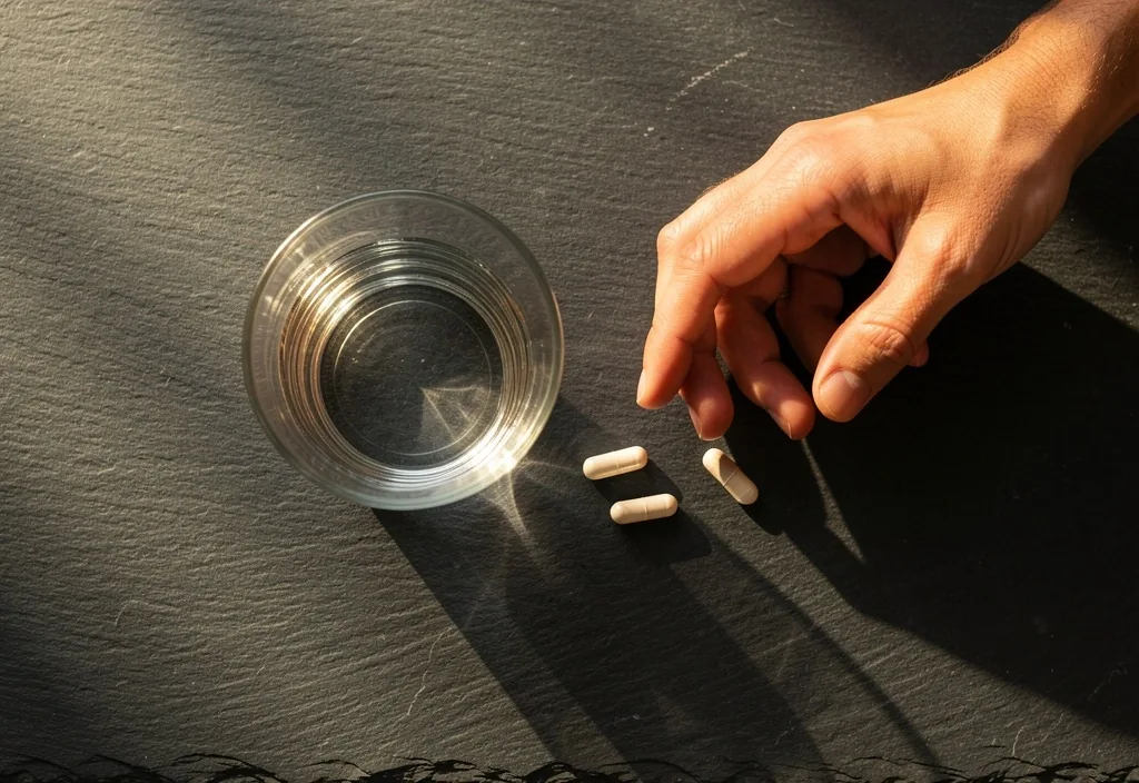 Morning supplement routine with water