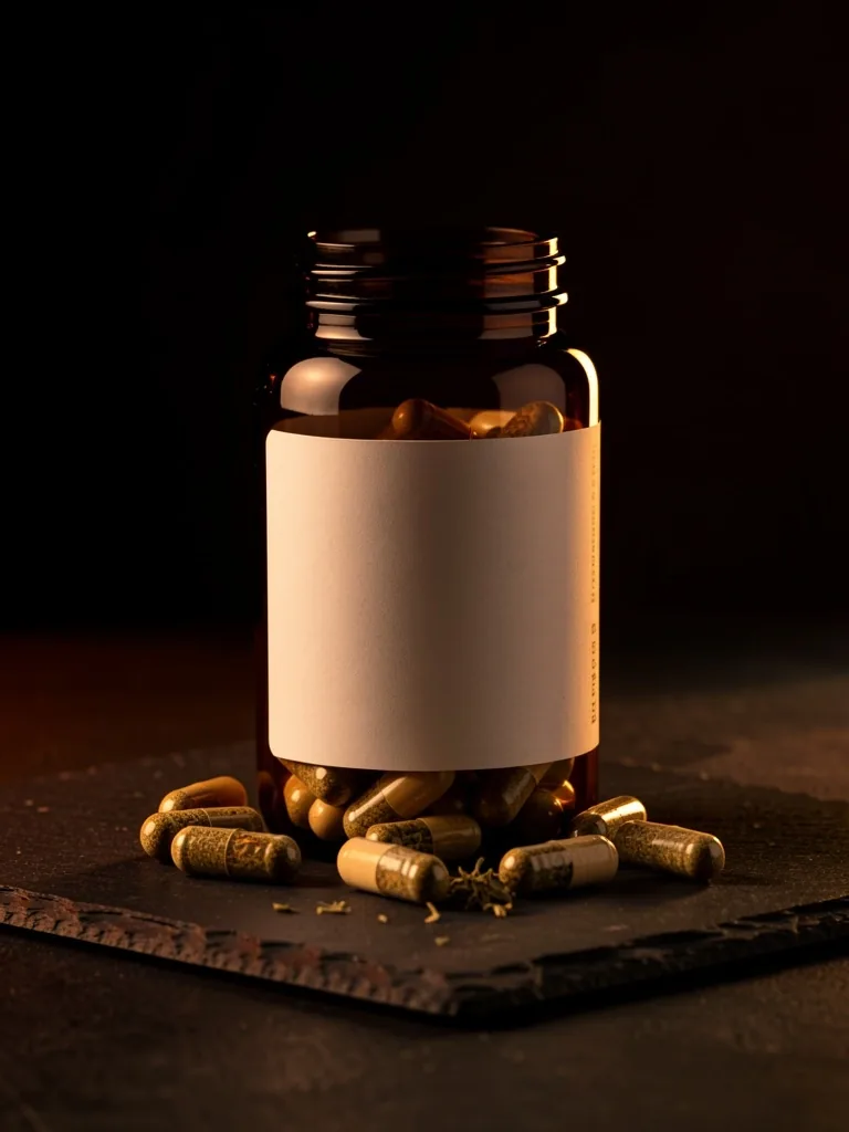 Herbal energy formula bottle